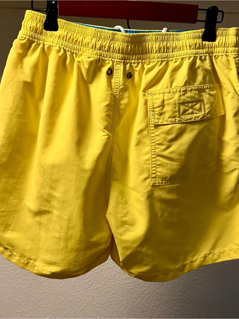 Polo by Ralph Lauren Bright Yellow Swim Trunks with White Drawstring